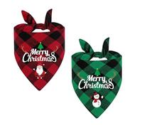 BHSTTNIXP 2 PCS Dog Bandana for Christmas,Clothing and Accessories for Dogs,Adjustable Merry Christmas Dog Bandana for Small Medium Dogs (Green&Red)
