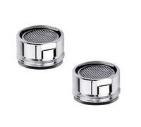 BHSTTNIXP 2 Pieces Faucet Filter,Coppery Tap Spray Head,Kitchen Faucet Anti-Splash Stainless Filter Tip,Replacement Tap Aerator Sprayer Accessories, Universal Tap Adapter Attachment,Silver