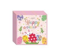 BHSTTNIXP 20 PCS Easter Napkins,Bunny Egg Paper Napkin,Easter Table Napkins for Home Party Decoration Supplies,16 * 16cm