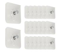 BHSTTNIXP 20Pcs Adhesive Picture Hooks, Heavy Duty Sticky Hooks No Nails, Transparent Waterproof Wall Frame Hangers for Living Room Bedroom Bathroom Kitchen