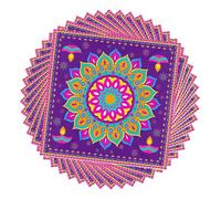 BHSTTNIXP 24 PCS Diwali Napkins,Diwali Decorations for House,Diwali's Table Decorations Napkins for Indian Festival Party Supplies and Diwali's Crafts