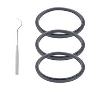 BHSTTNIXP 3 PCS Sealing Gaskets,Replacement Part Fit for 600w/900w Blender,Silicone O Rings for Juicer Accessories,Black