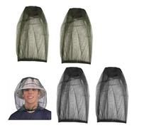 BHSTTNIXP 4 PCS Midge Nets for Head,Midge Head Net,Mosquito Head Nets,Durable Nylon Mosquito Net Hat for Outdoor Travelling Hiking Camping Climbing(Black,Green)