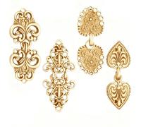 BHSTTNIXP 4Pcs Vintage Waist Cinch Clips, Decorative Waist Adjuster Fasteners, Back Cinch Clips for Cardigan Shawl, Multi-style Clothing Tightener for Shirt Dress Sweater Women Daily Wear
