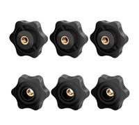 BHSTTNIXP 6 PCS Black M6 Nuts,Copper Core Handle Nuts Replacement,Plastic Clamping Screw Knob for Machines,Systems,Furniture,Machine Tools,Fitness Equipment