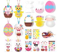 BHSTTNIXP Easter Crafts,Arts and Crafts Foam Stickers,Egg Bunny Chicken Easter Decoration for Party Supplies and Craft Making