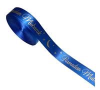 BHSTTNIXP Eid Decorations Ribbon,Eid Mubarak Decorations,Ramadan Wrapping Ribbons for Islam Home Party Supplie and Cakes Gifts Boxes Decoration,Blue