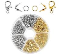 BHSTTNIXP Jump Rings Jewellery Making Supplies,Bracelet Clasps and Closures,Necklace Making Kit,Jewellery Clasps for Earring Necklace Bracelet