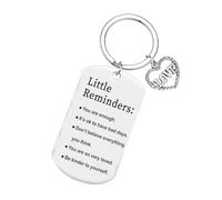 BHSTTNIXP Little Reminders Keyring,Mental Health Gifts,Cheer Up Gifts for Women,Inspiration Stainless Steel Keychain for Positive Gift