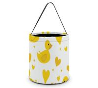BHTGTRFDTD Halloween Tote Candy Bags Cute Ducks and Hearts Love Pattern Tote Bags with Handles
