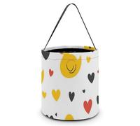 BHTGTRFDTD Halloween Tote Candy Bags Cute Ducks and Hearts Love Pattern Tote Bags with Handles