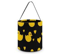 BHTGTRFDTD Halloween Tote Candy Bags Cute Ducks and Hearts Love Pattern Tote Bags with Handles