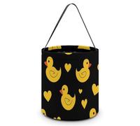 BHTGTRFDTD Halloween Tote Candy Bags Cute Ducks and Hearts Love Pattern Tote Bags with Handles