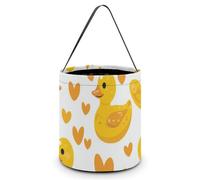 BHTGTRFDTD Halloween Tote Candy Bags Cute Ducks and Hearts Love Pattern Tote Bags with Handles