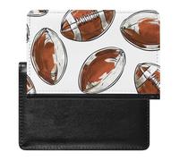 BHTGTRFDTD Passport Cover Case American Football Patterns Pu Leather Passport Holder Cover with Card Slot