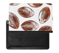BHTGTRFDTD Passport Cover Case American Football Patterns Pu Leather Passport Holder Cover with Card Slot