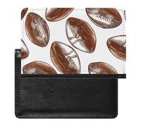 BHTGTRFDTD Passport Cover Case American Football Patterns Pu Leather Passport Holder Cover with Card Slot