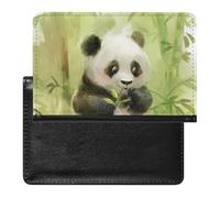 BHTGTRFDTD Passport Cover Case Cute Panda Pu Leather Passport Holder Cover with Card Slot
