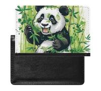 BHTGTRFDTD Passport Cover Case Cute Panda Pu Leather Passport Holder Cover with Card Slot
