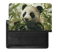 BHTGTRFDTD Passport Cover Case Cute Panda Pu Leather Passport Holder Cover with Card Slot