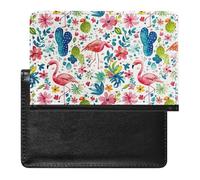 BHTGTRFDTD Passport Cover Case Pink Flamingos Cacti Patterns Pu Leather Passport Holder Cover with Card Slot