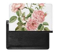 BHTGTRFDTD Passport Cover Case Watercolor Roses Flowers Blossom Pu Leather Passport Holder Cover with Card Slot