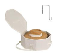 Bhtqdnq Hat Storage Box for Women and Men, Hat Box for Travel and Storage, Collapsible Hat Case Cowboy Cap Hat Organizer for Closet with Handles, Hat Bag Hat Case (White)