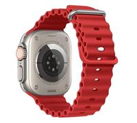 BHUIJIC Ocean Strap Compatible with Apple Watch Ultra 49mm 46mm 45mm 44mm 42mm Women Men Adjustable Silicone Sports Strap for iWatch Ultra 2 1 Series 10 9 8 7 6 5