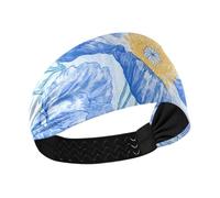 Bhutan Blue Poppy Beauty Flowers Cooling headband holder Elastic hair for Daily use tennis hiking tennis