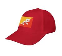 Bhutan Flag Baseball Cap,Summer Adjustable Classic Low Profile Hat for Men Women,The Ultimate Accessory for Outdoor Activies Red