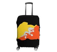Bhutan Flag Map Luggage Cover Travel Suitcase Protector Anti-Scratch Suitcase Cover XL