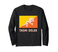 Bhutan Flag Tashi delek Good Luck Long Sleeve T-Shirt