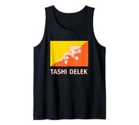 Bhutan Flag Tashi delek Good Luck Tank Top