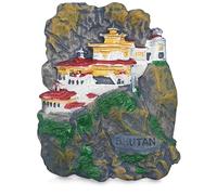 Bhutan Tiger’s Nest Monastery Fridge Magnet 3D Resin Souvenir Paro Taktsang Himalayan Temple Travel Gift Home Kitchen Decoration Refrigerator Collectible