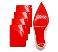 BHXANZOU Red Bottoms Sole Protector Sole Guard Compatible with Christian Louboutin Shoes,Red Bottom Protectors,Self-Adhesive Shoe Sole Protector Replacement for Louboutin Shoes, Red 4pcs, 6.0"x4.5"