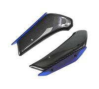 BHYYDS For B&MW S1000RR HP4 2010-2018 Motorcycle Accessories DOWNFORCE SPOILERS Motorcycle Front Fairing Aerodynamic Winglet(Carbon Pattern Blue)