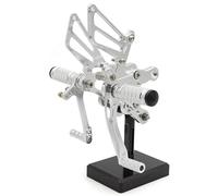 BHYYDS For CBR400RR NC29 1993-1999 Motorcycle Adjustable Rear Set Footrest Pedal Motorcycle Footpegs Footrest(Silver)