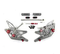 BHYYDS For DAYTONA 675 R 2013-2018 Motorcycle Rearsets Adjustable Footrest Motorcycle Footpegs Footrest(1.0 Gray)