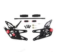 BHYYDS For DAYTONA 675 R 2013-2018 Motorcycle Rearsets Adjustable Footrest Motorcycle Footpegs Footrest(1.0 Black)