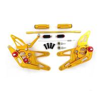 BHYYDS For DAYTONA 675 R 2013-2018 Motorcycle Rearsets Adjustable Footrest Motorcycle Footpegs Footrest(1.0 Gold)