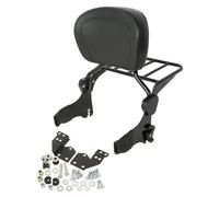 BHYYDS For Harley Road King Street Glide Electra Classic FLHT FLHX Touring 1997-2008 Motorcycle Sissy Bar Luggage Rack Docking Kit Motorcycle Backrest(Beige)