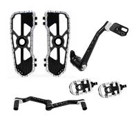 BHYYDS For Harley Touring Street Road Glide FLHX FLTRX ST 117 121 2014-2025 Motorcycle Footpeg Shifter Brake Arm Lever Kits Motorcycle Footpegs Footrest(All Black)