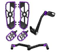 BHYYDS For Harley Touring Street Road Glide FLHX FLTRX ST 117 121 2014-2025 Motorcycle Footpeg Shifter Brake Arm Lever Kits Motorcycle Footpegs Footrest(Black Purple)