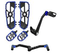 BHYYDS For Harley Touring Street Road Glide FLHX FLTRX ST 117 121 2014-2025 Motorcycle Footpeg Shifter Brake Arm Lever Kits Motorcycle Footpegs Footrest(Black Blue)