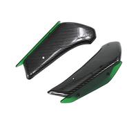 BHYYDS For KAWASAKI NINJA 650 Ninja 650 2020-2024 Motorcycle Aerodynamic Wing Motorcycle Front Fairing Aerodynamic Winglet(Carbon Pattern Green)