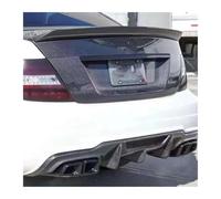 BHYYDS For M&ercedes For B&enz C Class W204 C63 C43 C200 C260 2012-2014 Carbon Fiber Car Rear Bumper Diffuser Spoiler Car Rear Spoilers(FRP Matte Black)