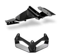 BHYYDS FOR QJMOTOR RR600 2023+ Motorcycle Front & Side Aerodynamic Fairing Wing Motorcycle Front Fairing Aerodynamic Winglet(SideBelow-Carbon)