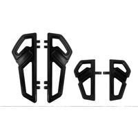 BHYYDS For Softail Fat Boy FLD Touring Street Electra Glide FLHT Ultra Motorcycle Front Rear Footboard Pedal Motorcycle Footpegs Footrest(B)