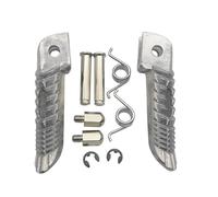 BHYYDS For Suzuki GSR400 GSR600 GSXR600 GSXR750 GSXR1000 GSX1300R GSXR1300 B-king SV1000 Motorcycle Front/Rear Foot Pegs Motorcycle Footpegs Footrest(Silver Front)