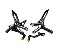 BHYYDS For Triumph Trident 660 2021-2024 Motorcycle Adjustable Rear Set Foot Rest Motorcycle Footpegs Footrest(Black-Gold)